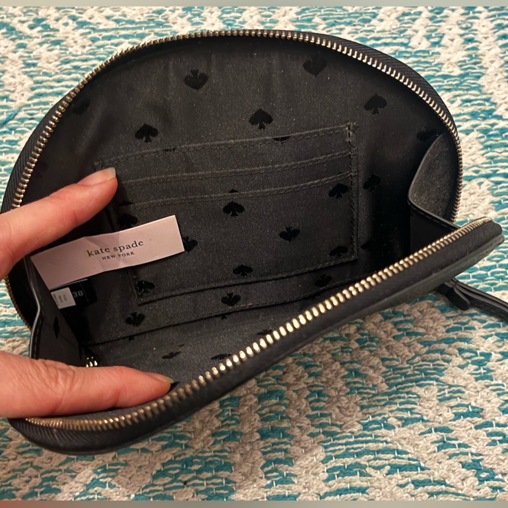 Kate Spade Black Half Moon Leather Wristlet - Picture 9 of 9